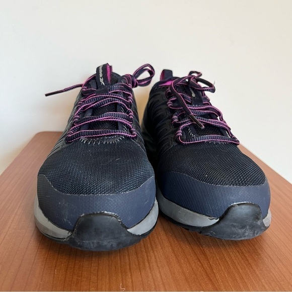 Reebok Astroride Work Women’s Steel Toe Athletic Shoes Navy Purple Size 6.5W - Picture 2 of 8